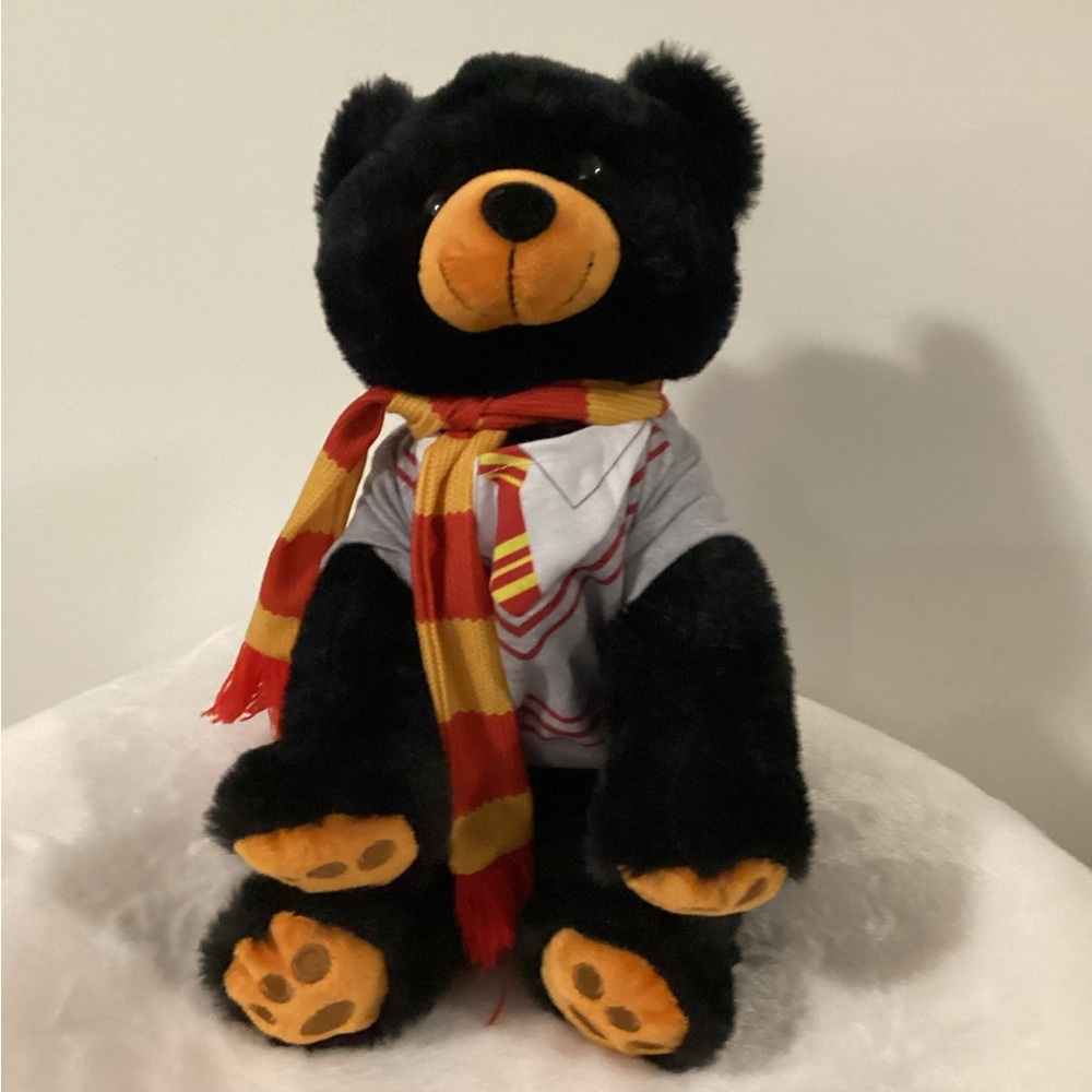 Harry Potter dressed Teddy Bear with Red and Yellow Scarf